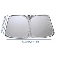 SEAMETAL automobilio priekinio lango skėčio dangtis priekinio stiklo skydelis priekinio stiklo sulankstomas automatinė apsauga nuo UV spindulių užuolaidų stiliaus priedai Small sidabras/juoda