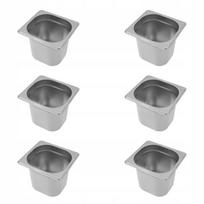 Gn 1/6 Gastronominis Indas Nerūdijančio Plieno 150mm - 6 vnt. Rinkinys