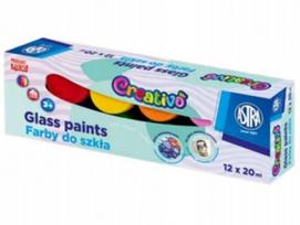 Astra "pastel Creativo" dažai stiklui ir keramikai, 12 spalvų