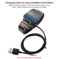 Išmaniojo laikrodžio įkrovimo laikrodžio duomenų perdavimo laidas, skirtas „Asus ZenWatch 2nd“ su USB sąsaja, 1 metro laidas su magnetiniu... juoda
