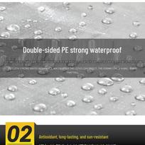 Waterproof Thickened Tarpaulin Canvas: Outdoor Sunscreen Shade & Heat Insulation Oilcloth 2x2m Thickened numatytoji spalva