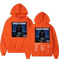 Rapper Eminem Album Encore Double Sided Graphic Hoodie High Street Fashion Oversized Pullovers Men Women Hip Hop Vintage Hoodies S raudona