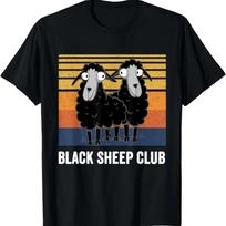 Black Sheep Club Funny Saying Retro Vintage Sunset Squad T-Shirt S juoda