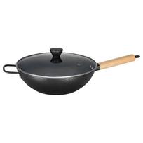 IKEA VARDAGEN Anglinio plieno wok keptuvė su dangčiu, 32 cm