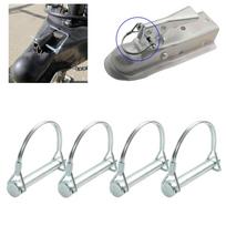 D Shape Safety Pin Lock Metallocking Silver Trailer Coupler gray