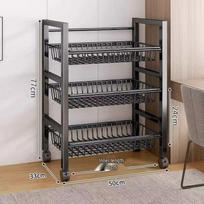 Floor-Standing Kitchen Rack: Multifunctional Storage for Vegetables and Microwave