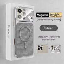 Luxury Carbon Fiber Leather Phone Case For iPhone 17 16 15 14 13 Pro Max For Magsafe Magnetic Wireless Charging Shockproof Phone Cover For iPhone 17 Pro Max juoda