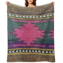 Decorative Kilim, Navaho Weave, Woven Textile Throw Blanket Single funny gift Plaid on the sofa Summer Blankets 30x40in