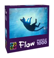 Dėlionė FLOW Puzzle 1000 - Cat floating in the air