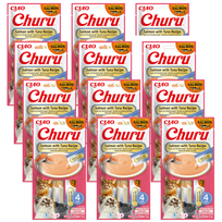 INABA CAT CHURU lašiša su šukutėmis12x(4x14g)