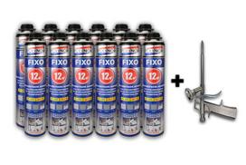 Komplektas klijai POLYNOR Fixo, 850 ml., 12 vnt. + 1 vnt. montavimo pistoletas