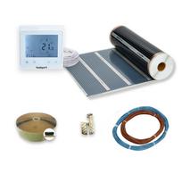 Anglies pluošto šildymo plėvelė HEATVIS, 80 W/m² (1 m) + programuojamas termostatas Feelspot WTH51.36 NEW,5 m