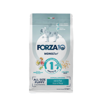 FORZA10 Monodiet All Size Puppy su žuvimi, šuniukams sausas pašaras, 1.5 kg