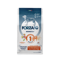 FORZA10 MonoDiet Medium Adult, su arkliena ir žirniais, šunims sausas pašaras, 1.5 kg