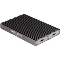 Delock Externes USB Type-C Dual Combo Gehäuse für 2 x M.2 NVMe PCIe oder SATA SSD (42028)