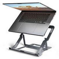 AXAGON STND-LAG Laptop Stand, height-adjustable, foldable, aluminium – grey