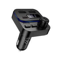 Borofone Transmitter FM BC61 Ocean MP3, Bluetooth – 2xUSB + Type C – PD 45W juodos spalvos