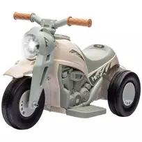 AIYAPLAY vaikiškas elektrinis motociklas, 6V vaikiškas motociklas su muzika, burbulais, vaikiška transporto priemonė su priekiniais žibintais, 2,5-3 km/val., 2-5 metų vaikams, maks. 30 kg, kreminės baltos spalvos