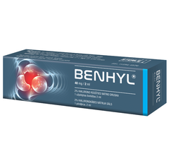 Injekcinis tirpalas užpildytam švirkšte BENHYL, 40 mg, 2ml