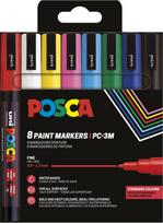 Posca - Fine Tip Pen - Basic Colors, 8 pc (401659)