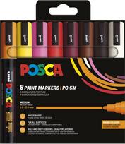 Posca - PC5M - Medium Tip Pen - Warm colors, 8 pc (401670)
