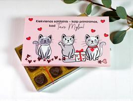 Šokoladiniai saldainiai „Kiekvienas saldainis - kaip priminimas, kad tave myliu“