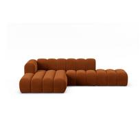 Kampinė sofa oranžinės spalvos (su kairiuoju kampu) Lupine – Micadoni Home