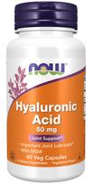 NOW Foods Hyaluronic Acid 50mg su MSM maisto papildas, 60 veganiškų kapsulių