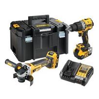 DeWalt DCK2026P2T-QW Kombinuotas rinkinys DCD805 + DCG405, 18 V XR 2×5,0 Ah juodas, geltonas