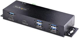 Tinklo plokštė StarTech 7 prievadų USB-C pramoninis USB šakotuvas su 10Gbps ir maitinimo šaltiniu 5x USB-A/2x USB-C prievadai aktyvus USB skirstytuvas | HB31C5A2CME | 0065030889810
