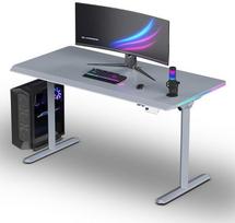 Žaidėjo stalas Ultradesk QUEST, 140x70cm, 72-120cm, grey-grey | UD-QST-FRGY/DTGY | 8590274026186