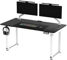 Žaidėjo stalas Ultradesk QUEST, 140x70cm, 72-120cm, White-Black | UD-QST-FRWT/DTBB | 8590274026032