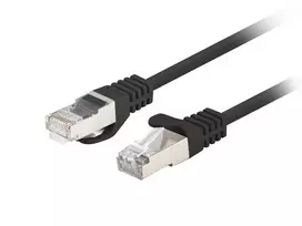 Patchcord cat.6 FTP 1m czarny 10-pack fluke passed