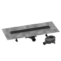 Hansgrohe RainDrain Go - dušo latakas 60 cm su grotelėmis abiejose pusėse, plytelėms, matinės juodos spalvos 56271670