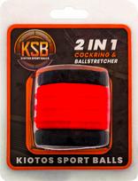 KSB 2 viename silikoninis varpos žiedas ir tempiklis, raudonas