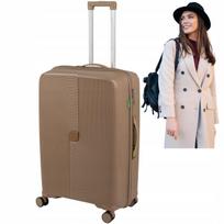 Didelis kelioninis lagaminas Wowbag 7918 L 116L šampaninis