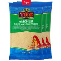 Amchur milteliai džiovintų mangų milteliai, Amchur Powder (Dried Mango Powder), TRS, 3x100g