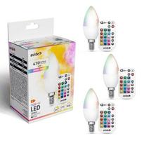 LED lemputė Avide RGB+W 4.9W E14 su pulteliu 3vnt
