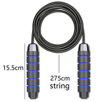 Jumping ropes,Jump Rope, Ball Bearings Tangle-Free Rapid Speed Cable Skipping Rope, Adjustable Jumping Ropes,black blue + black green