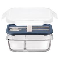 LocknLock 930ml stiklinė bento dėžutė su stalo įrankiais