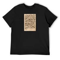 Bach _ Original handwritten score by Johann Sebastian Bach T-Shirt baggy shirts quick drying hippie clothes mens t shirt S juoda