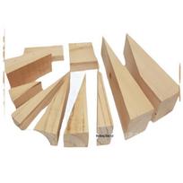 Trikampis medinis pleištas durų ir langų montavimui 5x2x1cm [20 pcs]
