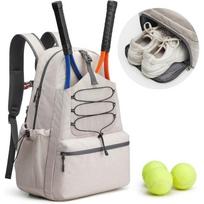 Teniso ir Pickleballo kuprinė: Unisex Didelės talpos krepšys su skyriumi batams, talpinantis 4 raketes 40*23*52cm smėlis