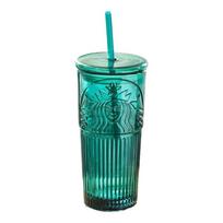 Starbucks Deivės stiliaus 550 ml stiklinis puodelis su šiaudeliu