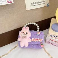 2025 Children's Princess Pearl Bow Crossbody Shoulder Bag 14.5*5*11 cm