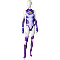 Starfire Teen Cos Titans Superhero Jumpsuit Zentai Bodysuit Halloween Anime Cosplay Costume Sexy Women Carnival Party Outfits S