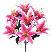 Lelijų tigrinės orchidėjos dirbtinio šilko gėlių puokštė namų dekoravimui ir vestuvių arkos puošybai Large šviesiai rausvos spalvos