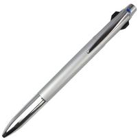 Mitsubishi Pencil Jetstream Prime Ballpoint Pen Silver Knock-Style 3-Color SXE3-3000-07, Barrel, 0.7mm