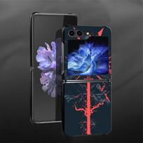 Case for Samsung Galaxy Z Flip 7 6 5 4 3 Flip6 Flip5 Flip7 FE Flip3 Flip4 Back Phone Cover Funda Anime Samurai Cool Galaxy Z Flip4