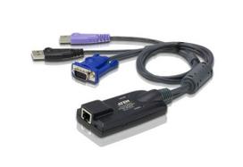 ATEN KA7177 - VGA-auf-KVM-Adapterkabel - mit USB-Steckern, Smart Card-Lesegerät & Virtual Media Unterstützung (KA7177-AX)